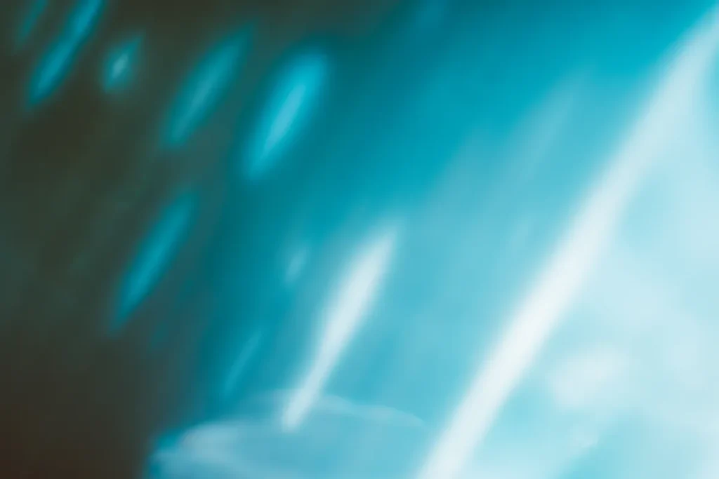 Abstract blurred lights in shades of blue and white