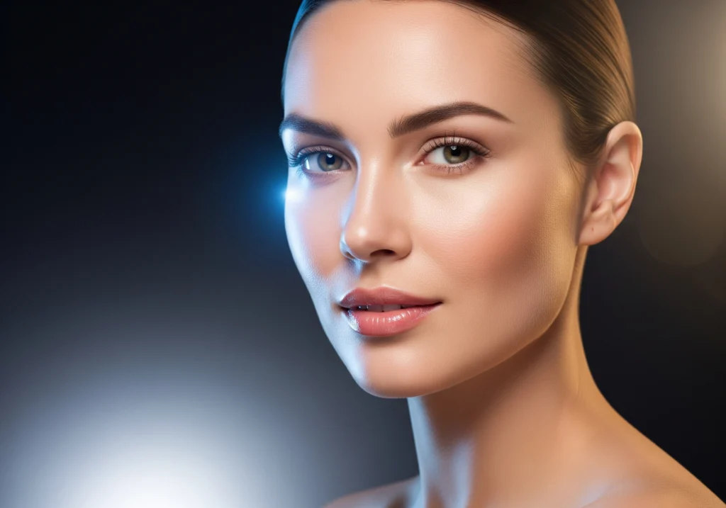Woman with radiant skin, showcasing potential results of carbon peeling for skin rejuvenation.