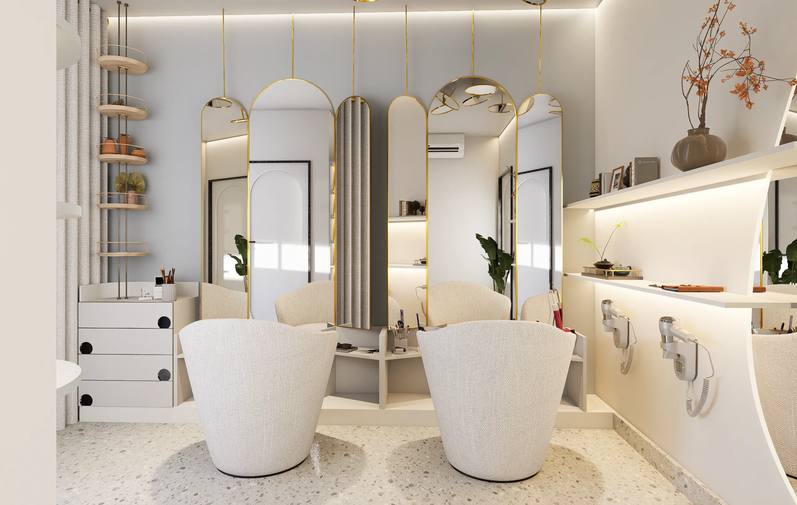 Modern interior of the best beauty salon in Amsterdam, perfect for facials and beauty treatments.