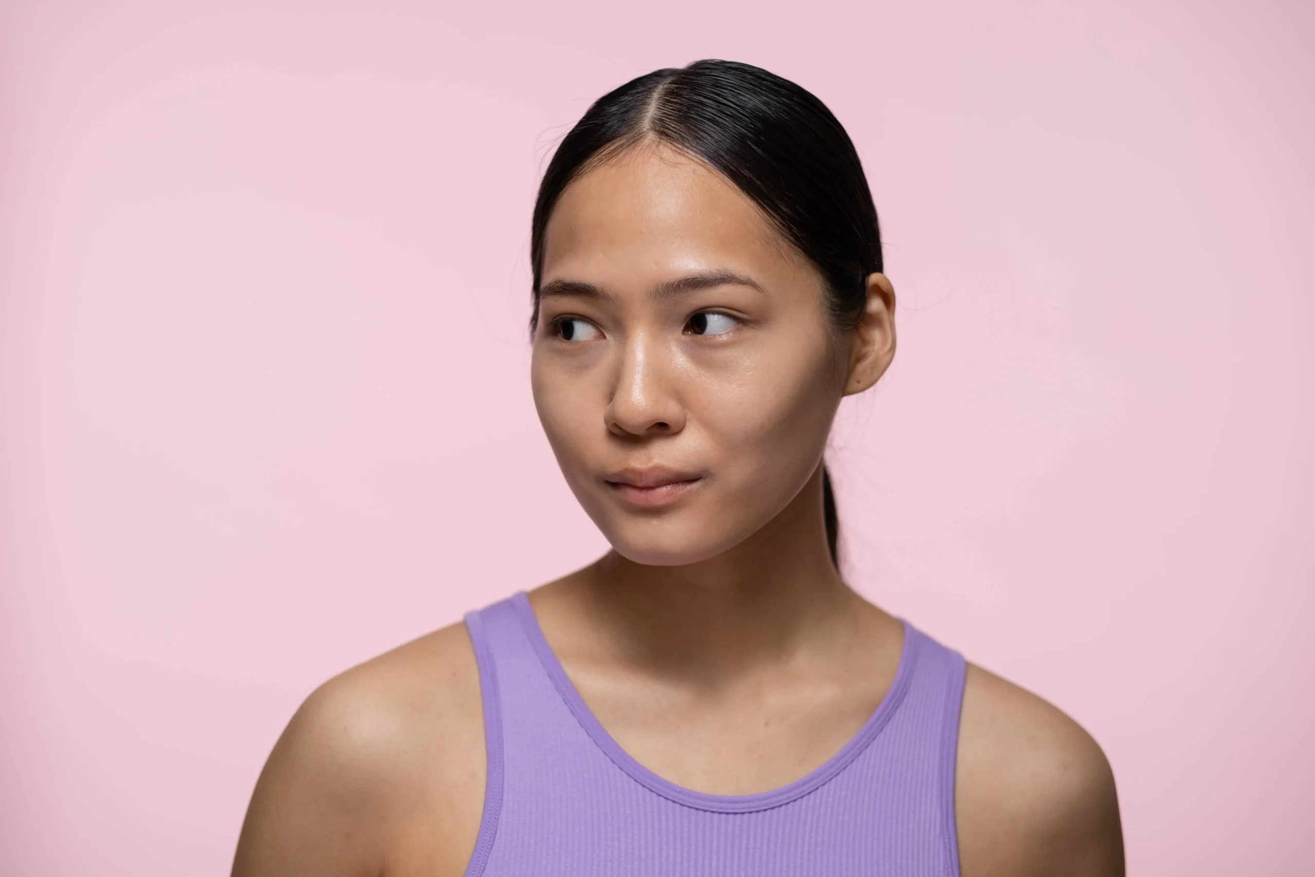 Young woman with natural skin