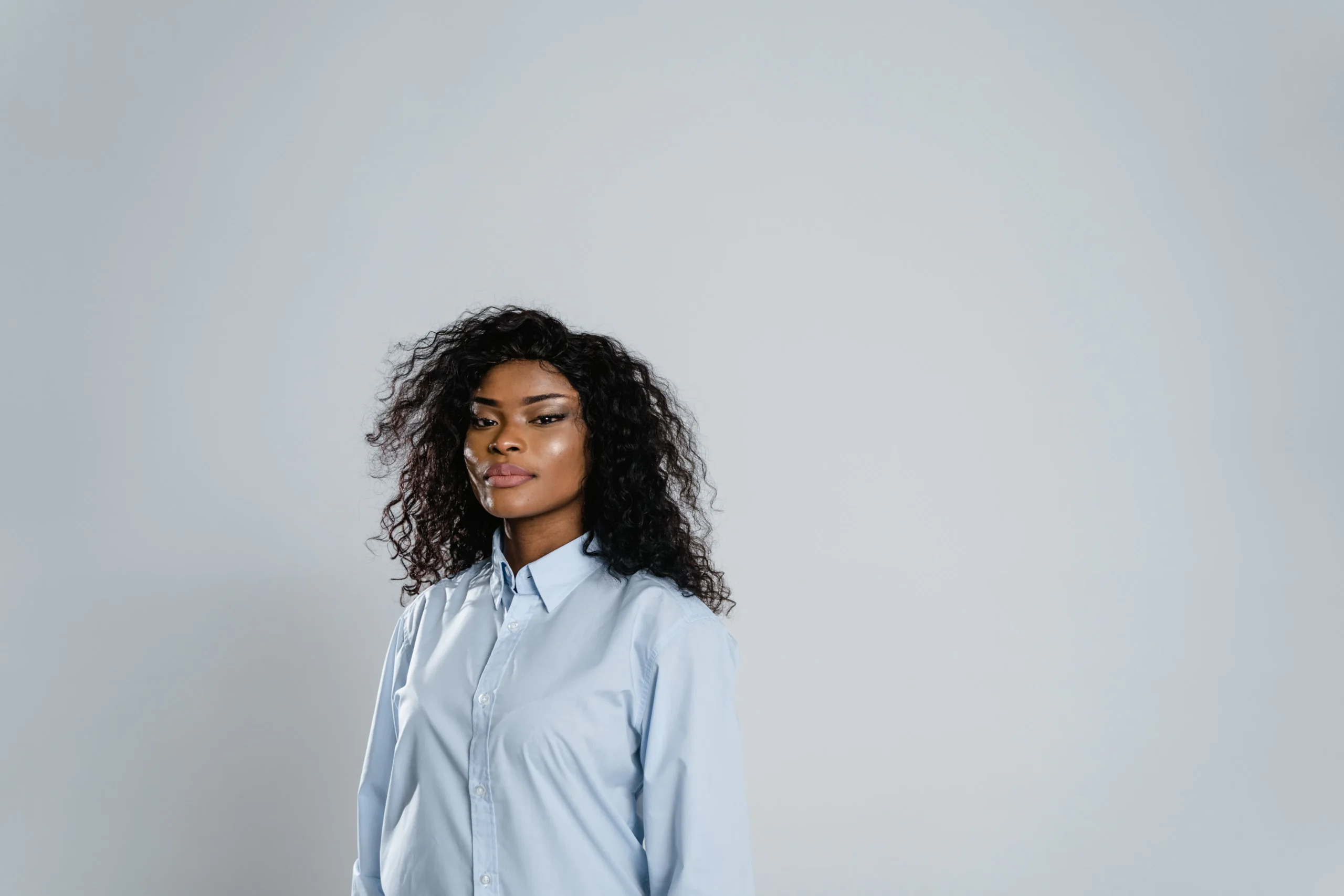 confident woman healthy hair